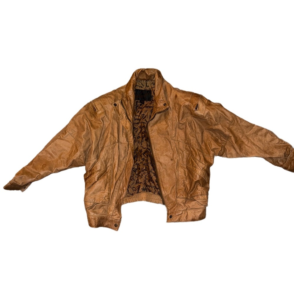 Vintage tan Leather Jacket